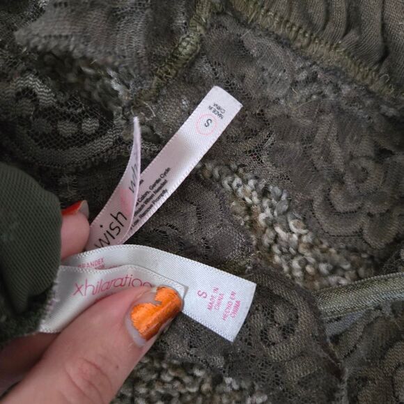 Women's Green Lace Halter Criss Cross Back Set of Two Bralette Bra Small - Picture 5 of 5